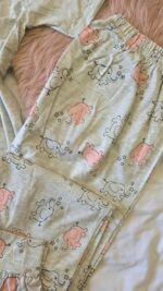 Pyjama Chemise Pantalon Demi Manches Coton Gris "Little Princess" – Image 3