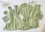 Pyjama 3 Pièces & 2 Accessoires Coton Interlock Vert