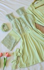 Pyjama 3 Pièces & 2 Accessoires Coton Interlock Vert – Image 3
