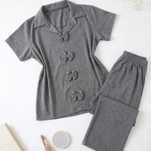 Pyjama Pantalon Coton Gris