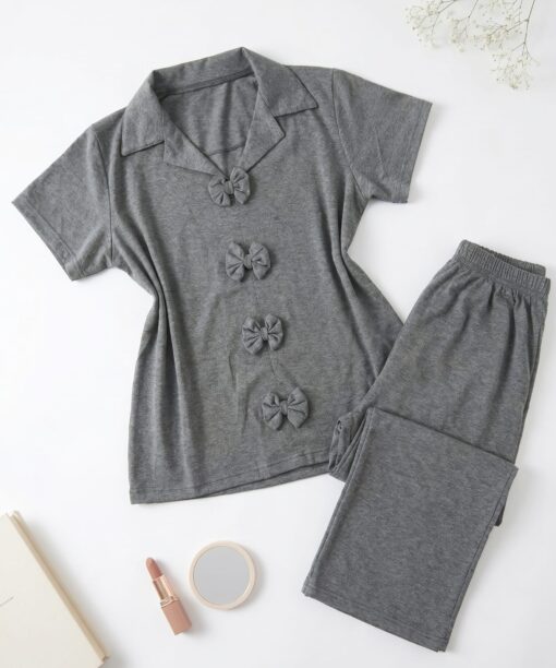 Pyjama Pantalon Coton Gris