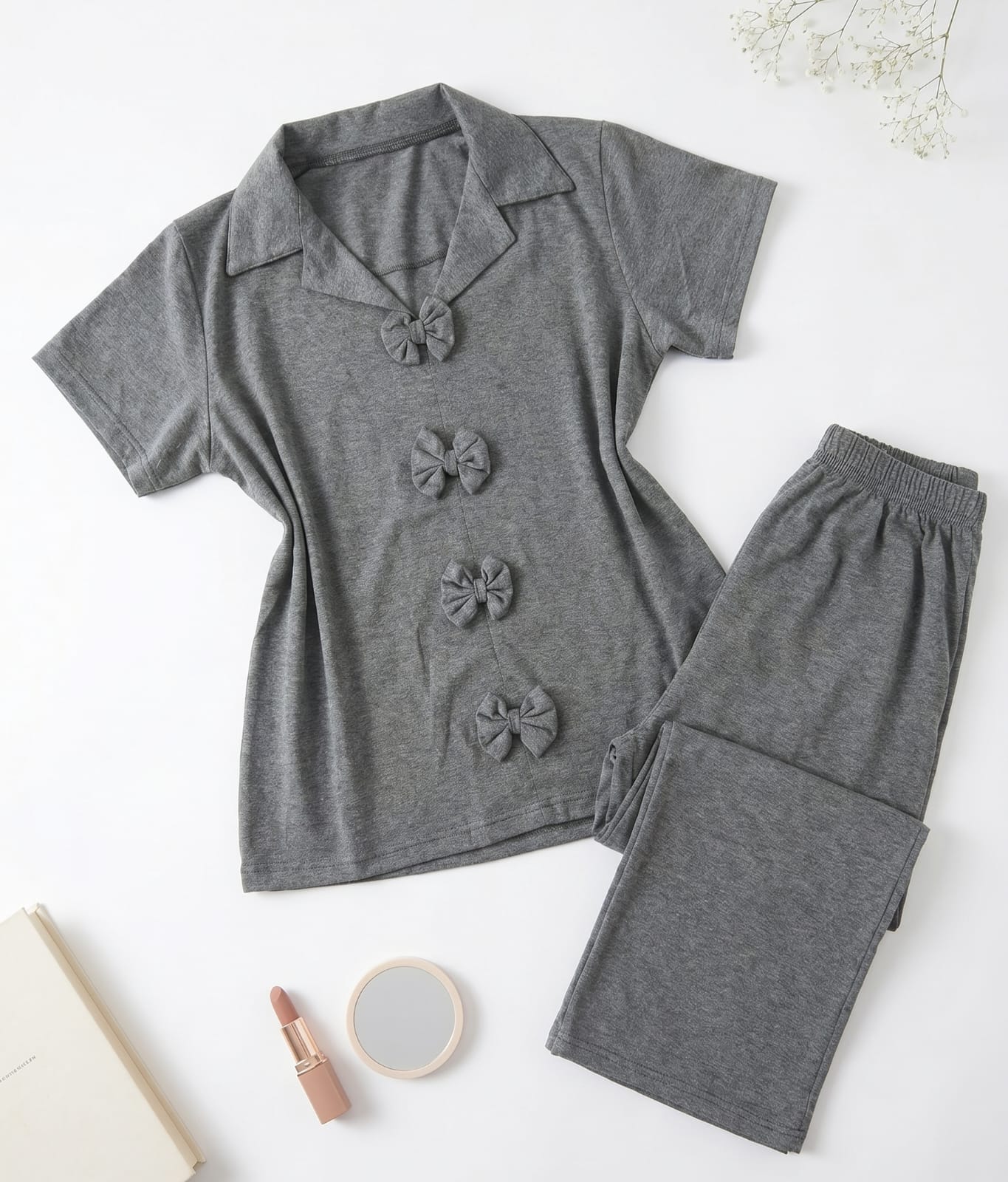 IMG-20260514-WA0026 Pyjama Pantalon Coton Gris – Image 1