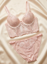 Soutien De Gorge et Culotte saumon
