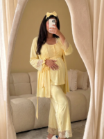 Pyjama 3 Pièces & 2 Accessoires Coton Interlock jaune – Image 2
