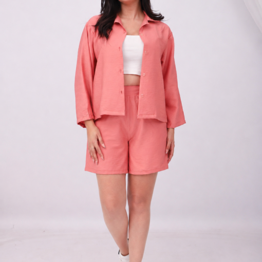 Ensemble Chemise & Short Corail en Viscose