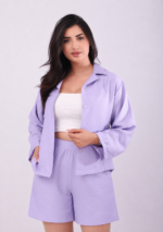 Ensemble Chemise Oversize & Short Lavande