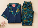 Pyjama Tropical Bleu Nuit 100% Coton – Image 2