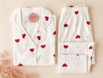 Pyjama Coton Cœurs Rouges – Image 2