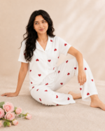 Pyjama Coton Cœurs Rouges