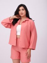 Ensemble Chemise & Short Corail en Viscose – Image 3
