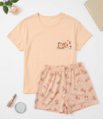 Pyjama Short Corgi Peach 100% Coton – Image 2