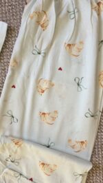Pyjama Pantacourt Femme 100% Coton – Tea Time Vert Pastel – Image 4