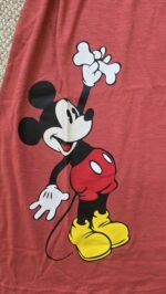 Chemise de nuit en coton Mickey & Pluto – Rouge brique – Image 2