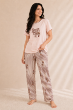 Pyjama Teddy Stripes 100% Coton