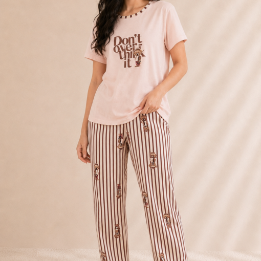 Pyjama Teddy Stripes 100% Coton
