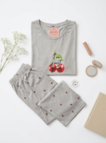 Pyjama Pantacourt Cherry Gris 100% Coton – Image 2