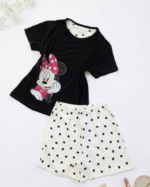 Pyjama Short Minnie à Pois – 100% Coton