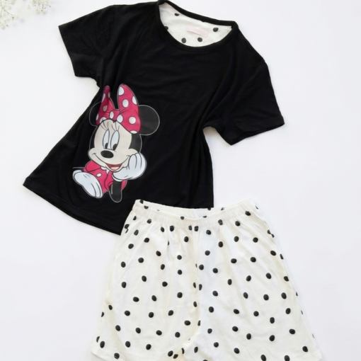 Pyjama Short Minnie à Pois – 100% Coton