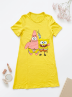 Robe de nuit Best Friends jaune en coton – Image 2