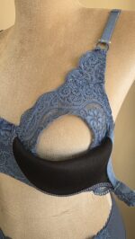 Soutien-gorge d’Allaitement Dentelle – Bleu – Image 2