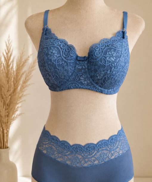 Soutien-gorge d’Allaitement Dentelle – Bleu