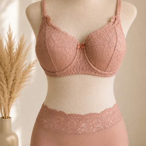 Soutien-gorge d’Allaitement Dentelle – Terracotta