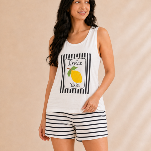 Pyjama Dolce Vita Citron – 100% Coton