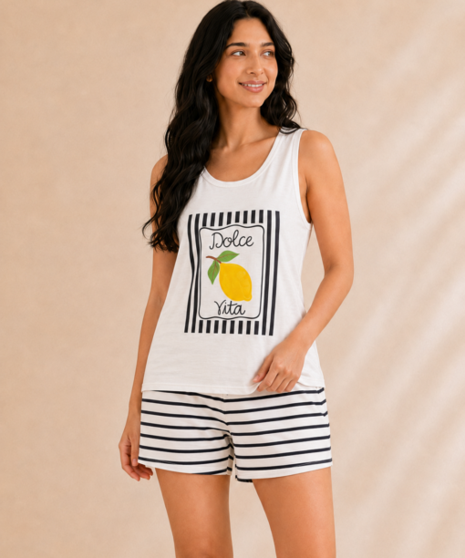 Pyjama Dolce Vita Citron – 100% Coton
